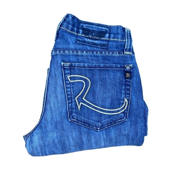 Rock & Republic Embroidered Jeans Size 29 Blue - Picture 1 of 5